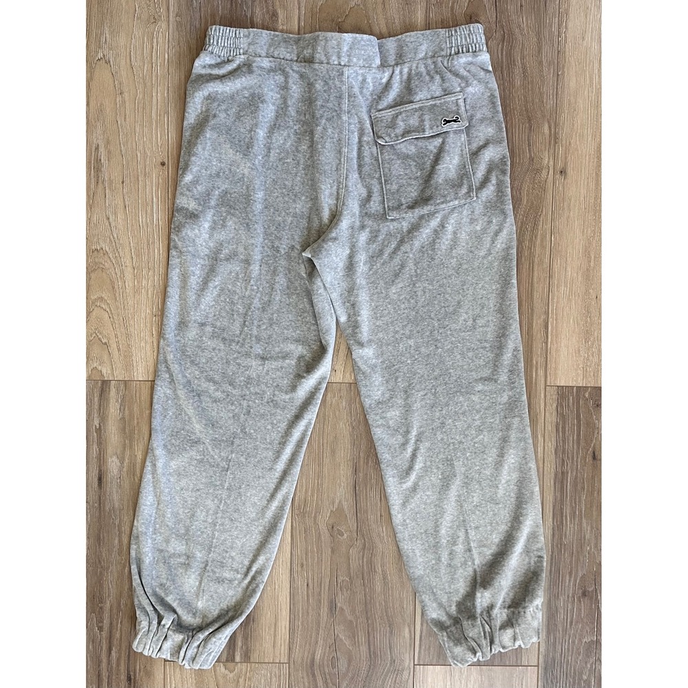 Le Tigre Mens L Velour Jogger Grey Red Piping Retro Streetwear Y2K VTG Blokecore - Picture 2 of 7